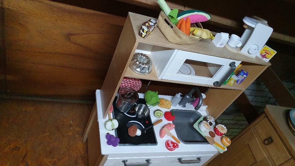 Ikea speelkeuken +koffiezetter, pannen, kookgerei, gebak,, Kinderen en Baby's, Speelgoed | Speelkeukens, Ophalen, Zo goed als nieuw