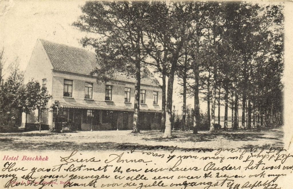 Hotel Boschhek - Breda - 1902 gelopen, Verzenden, Voor 1920, Gelopen, Noord-Brabant