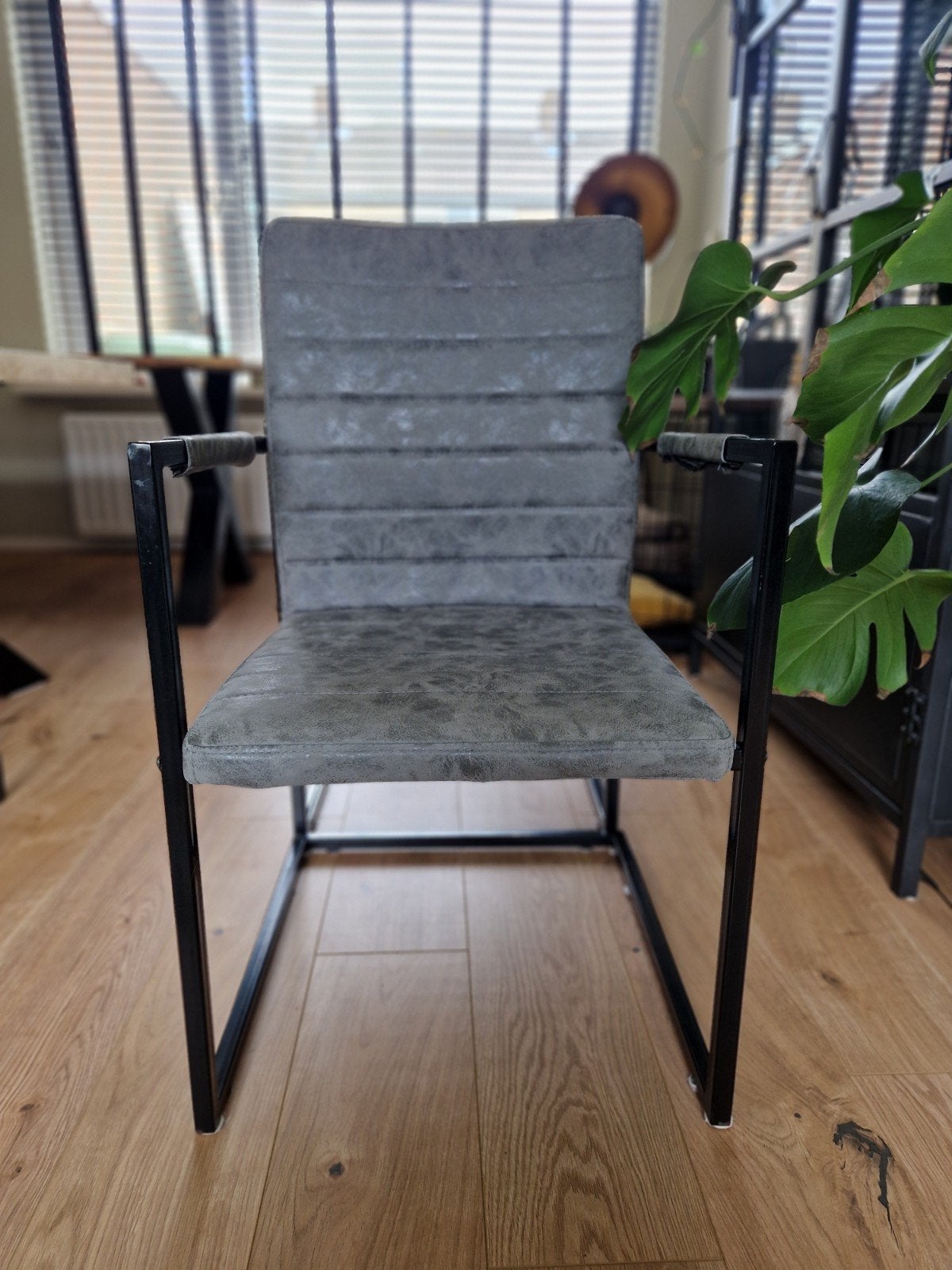 6 industriële eetkamerstoelen, Huis en Inrichting, Stoelen, Ophalen, Grijs