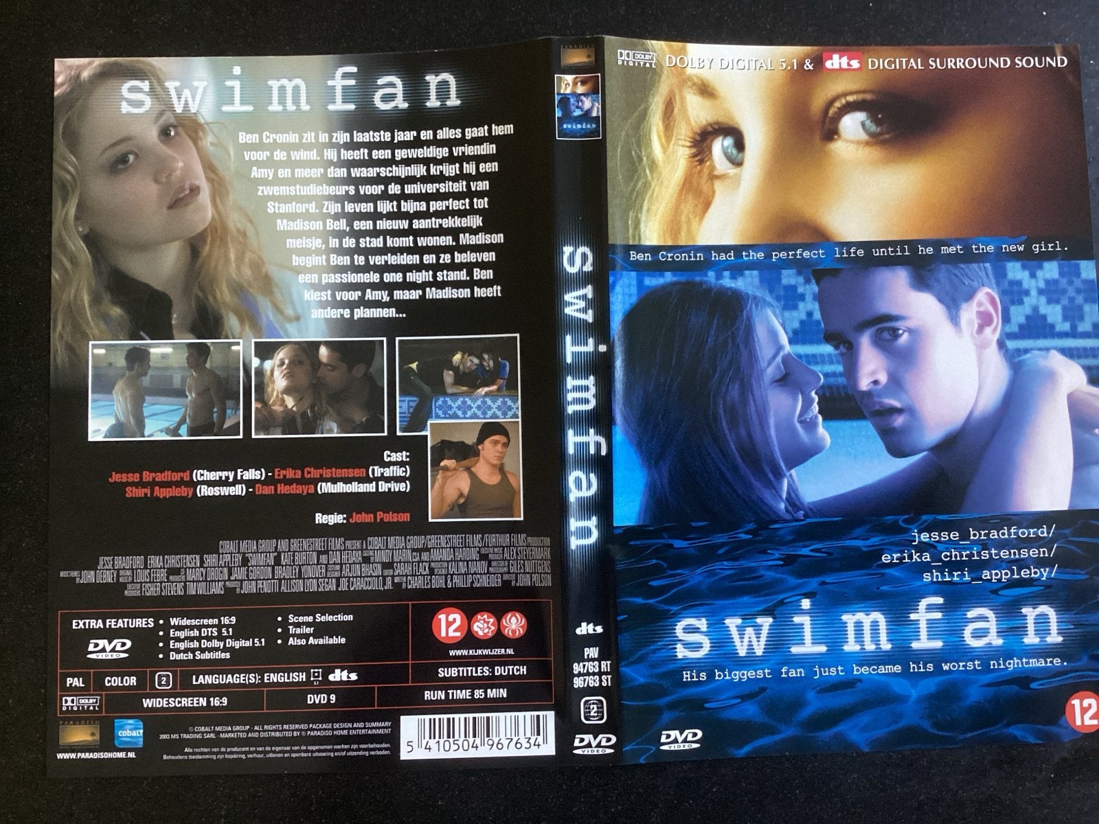 Swimfan DVD - Thriller met Jesse Bradford, Nederlands, Ophalen of Verzenden, Vanaf 12 jaar, Gebruikt