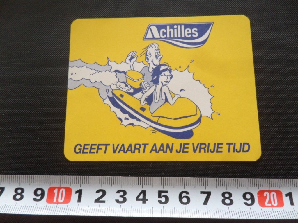 sticker ACHILLES geeft vaart aan je vrije tijd, Ophalen, Zo goed als nieuw