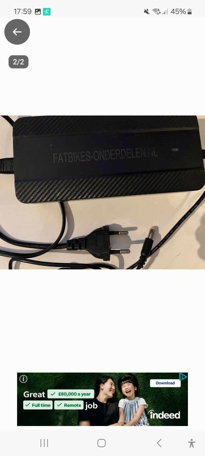 Fatbike Oplader - Universeel, Zo goed als nieuw
