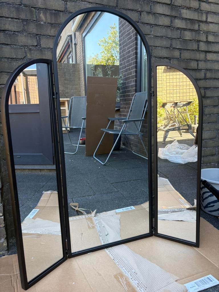 NIEUW! Riverdale Romy spiegel zwart, Ophalen, 100 tot 150 cm, Nieuw, 75 tot 100 cm