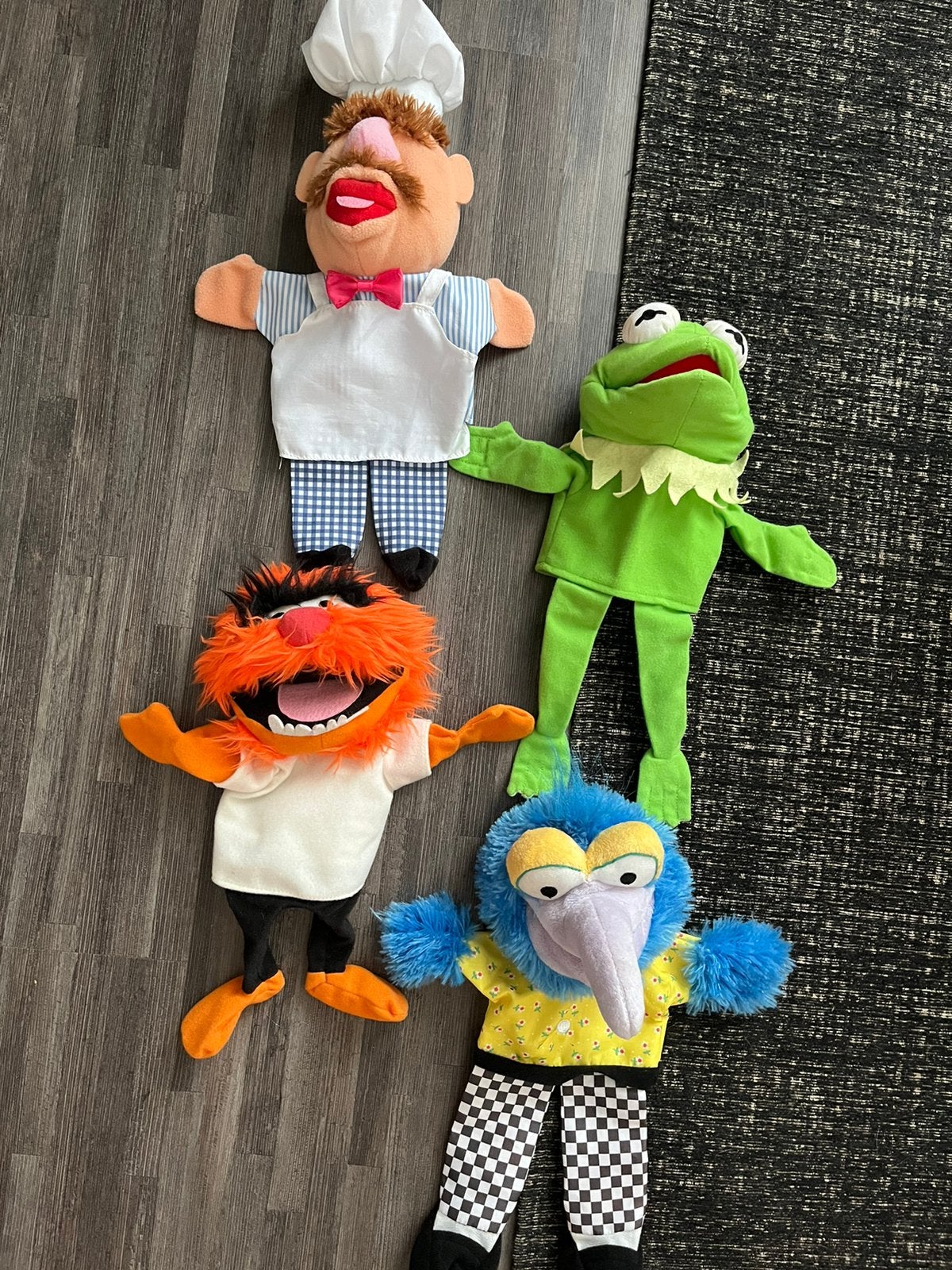 Gave set Muppets handpoppen, Kinderen en Baby's, Speelgoed | Knuffels en Pluche, Ophalen of Verzenden, Zo goed als nieuw, Overige typen