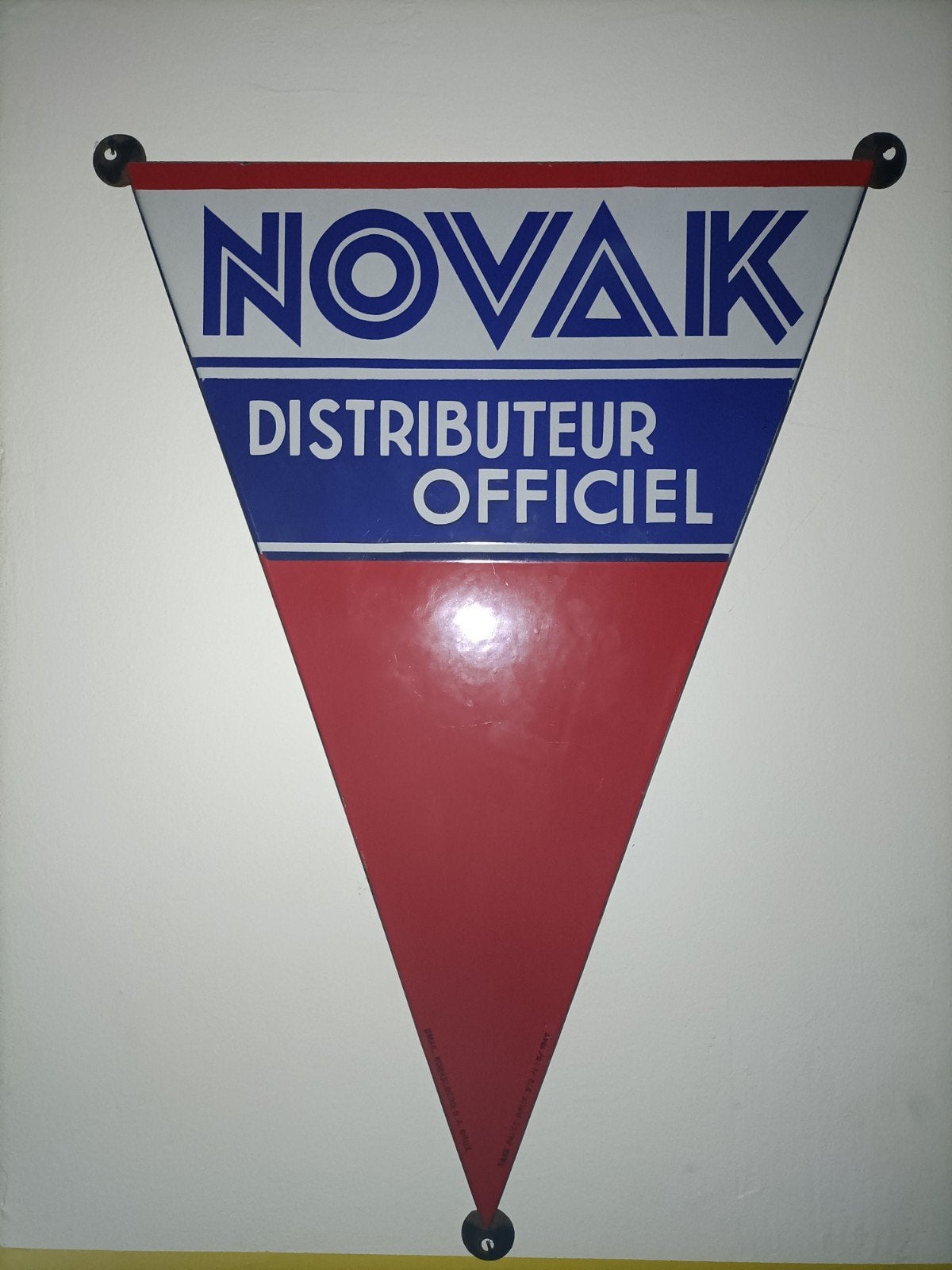 Emaille bord Novak België 1947 - Televisie - Radio, Antiek en Kunst, Ophalen of Verzenden
