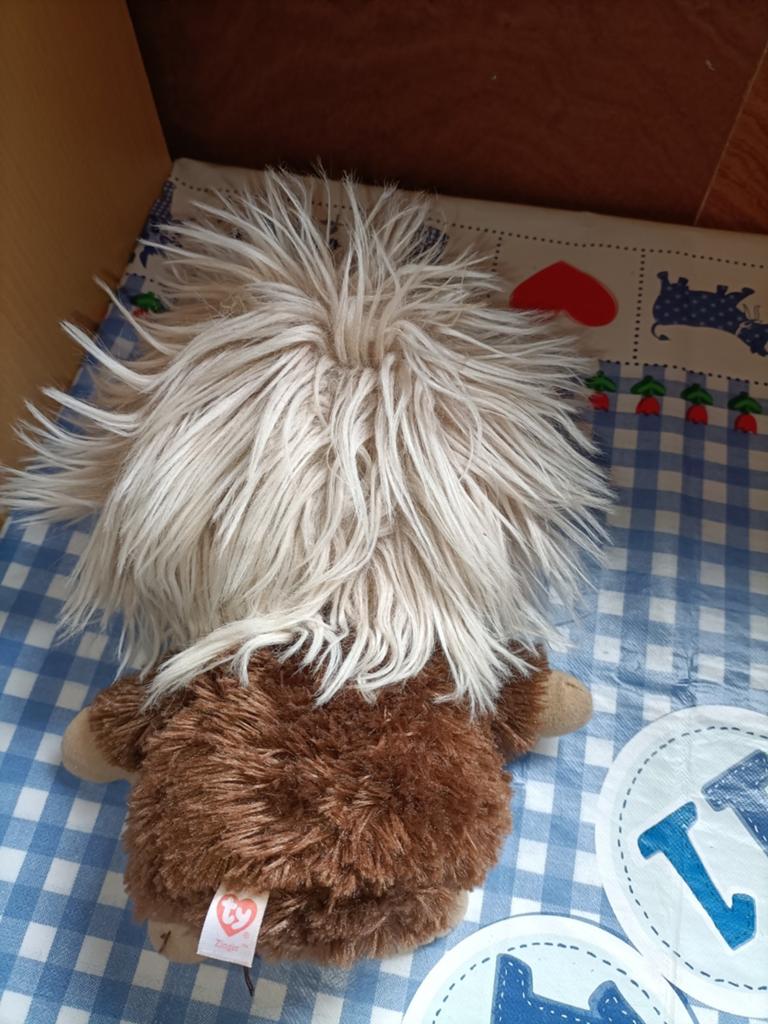 Ty Beanie Frizzys Zinger monster knuffel 25 cm groot, Ophalen of Verzenden, Zo goed als nieuw, Overige typen