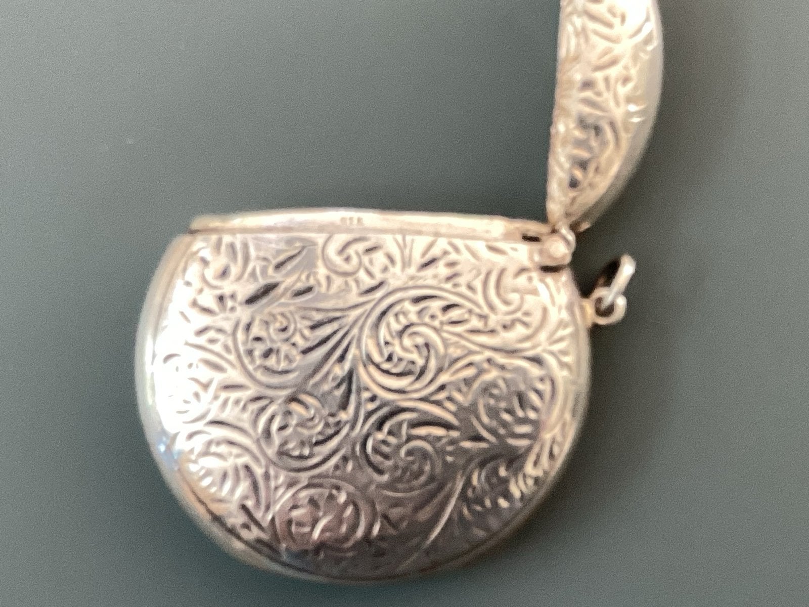 Antieke Zilveren vesta met Sierlijke Gravures, Antiek en Kunst, Ophalen of Verzenden, Zilver