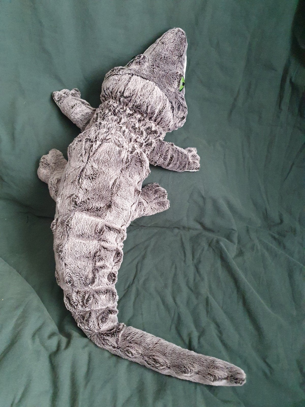 Krokodil Knuffel van het merk Heunec, klein vlekje, Gebruikt, Overige merken, Overige karakters, Overige typen