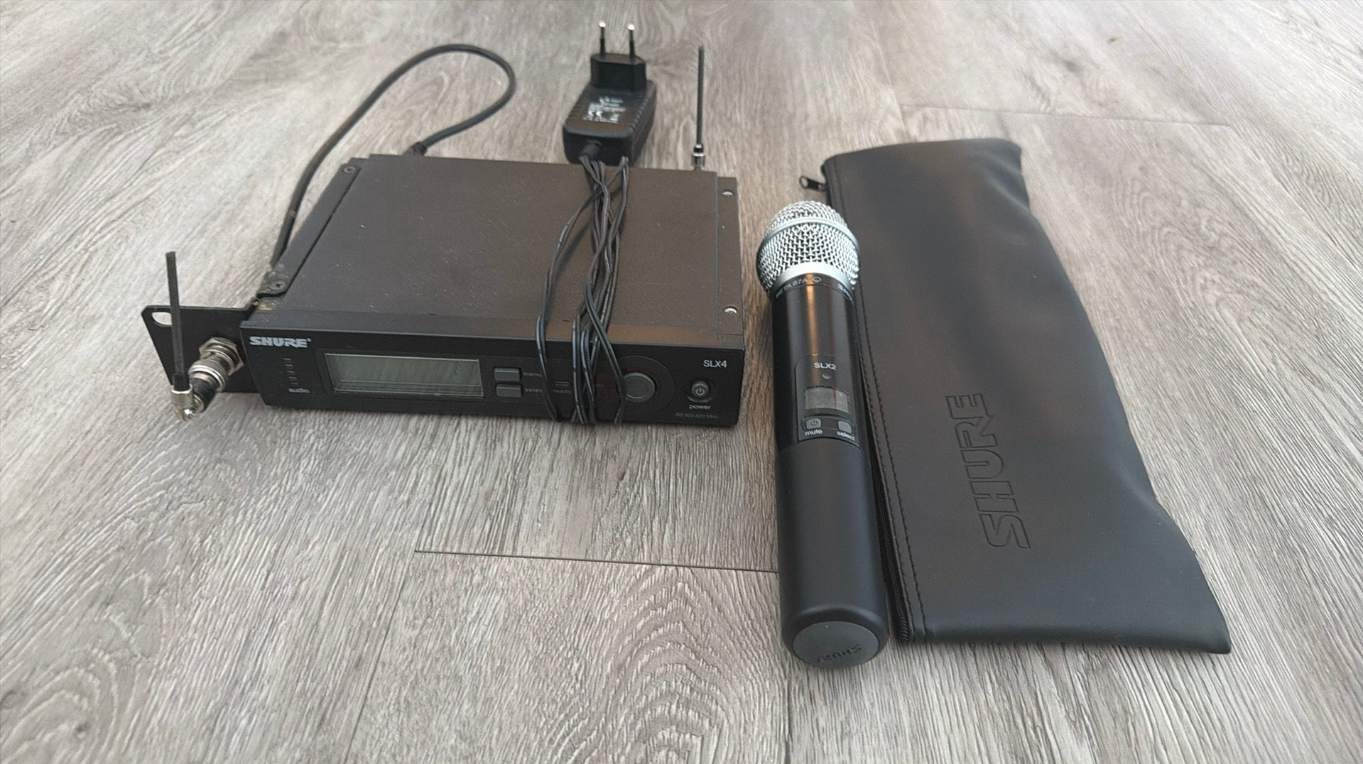 Shure SLX 4 + SLX2 (Beta 87A) complete set, Ophalen of Verzenden, Zo goed als nieuw, Zangmicrofoon
