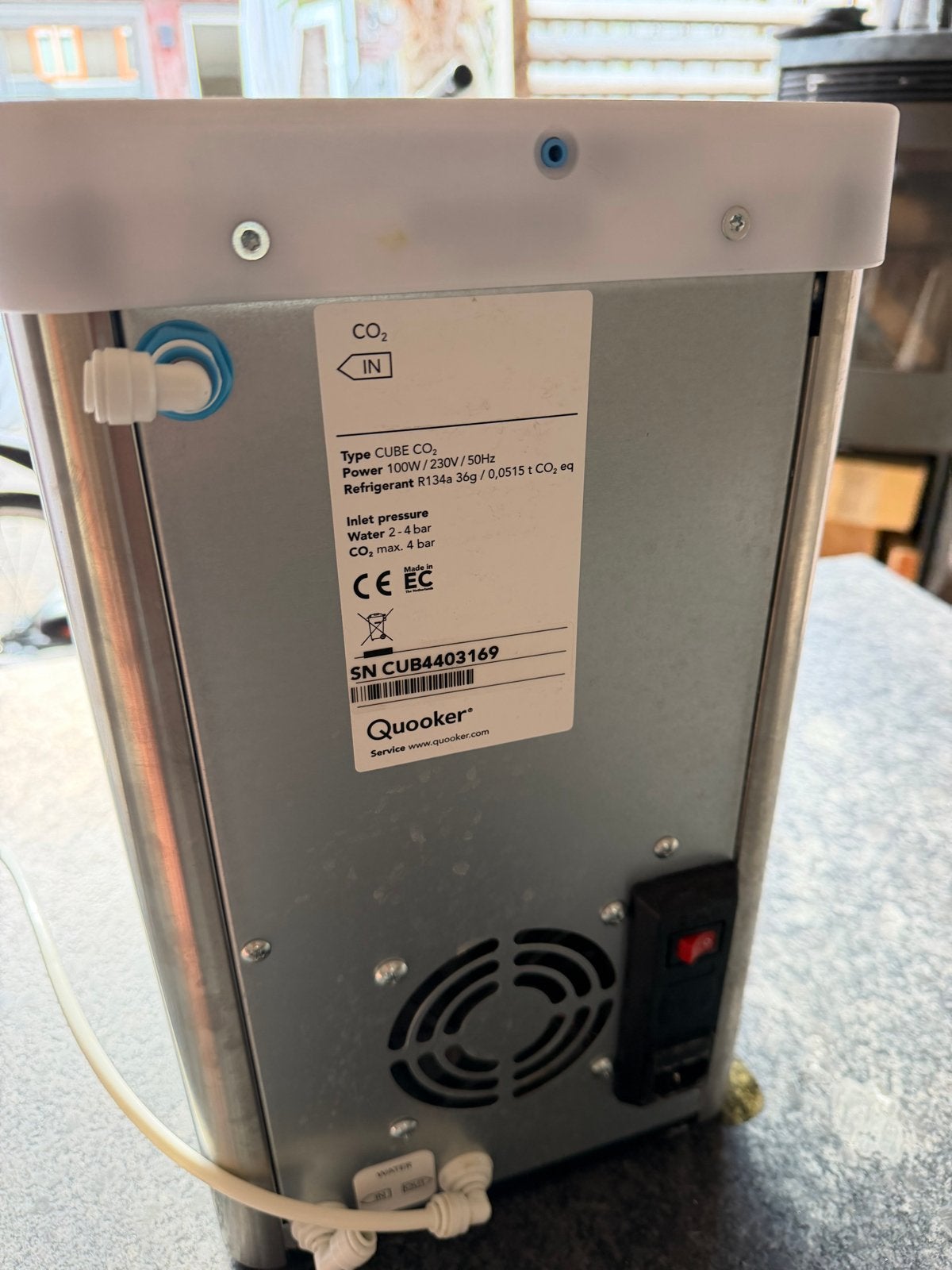 Quooker CUBE CO2-unit voor bruisend en gekoeld water, Ophalen of Verzenden, Zo goed als nieuw