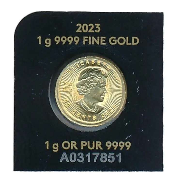 Canada gouden maple leaf goud 1 gram 2023, Ophalen of Verzenden, Goud