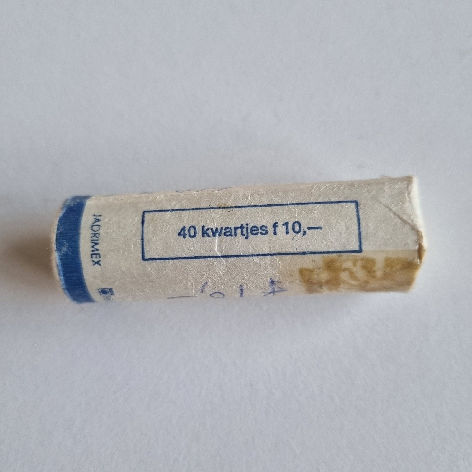Rol van 40 kwartjes (f 10,-) - JADRIMEX, Postzegels en Munten, Munten | Nederland, Ophalen of Verzenden, Koningin Juliana, Overige waardes