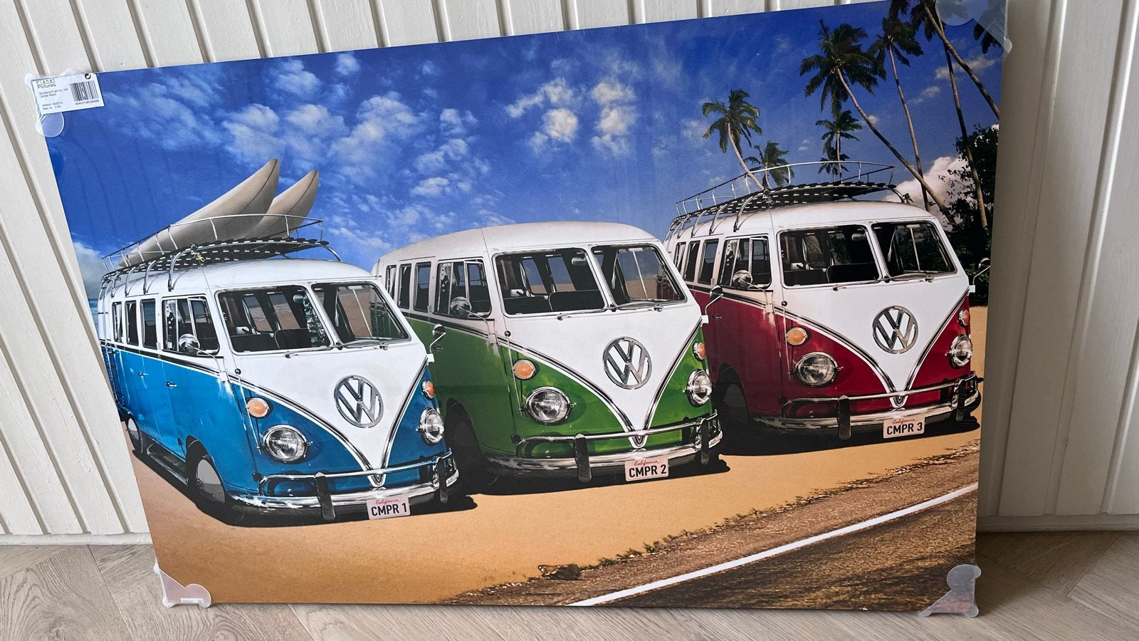 Wanddecoratie VW busjes - Nieuwstaat, 50 – 75, Nieuw, Ophalen of Verzenden, Print