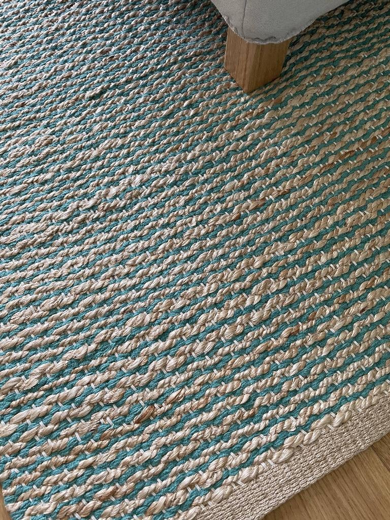 Jute rug in the bedroom, L233*W167, Ophalen, Groen, 150 tot 200 cm, 200 cm of meer