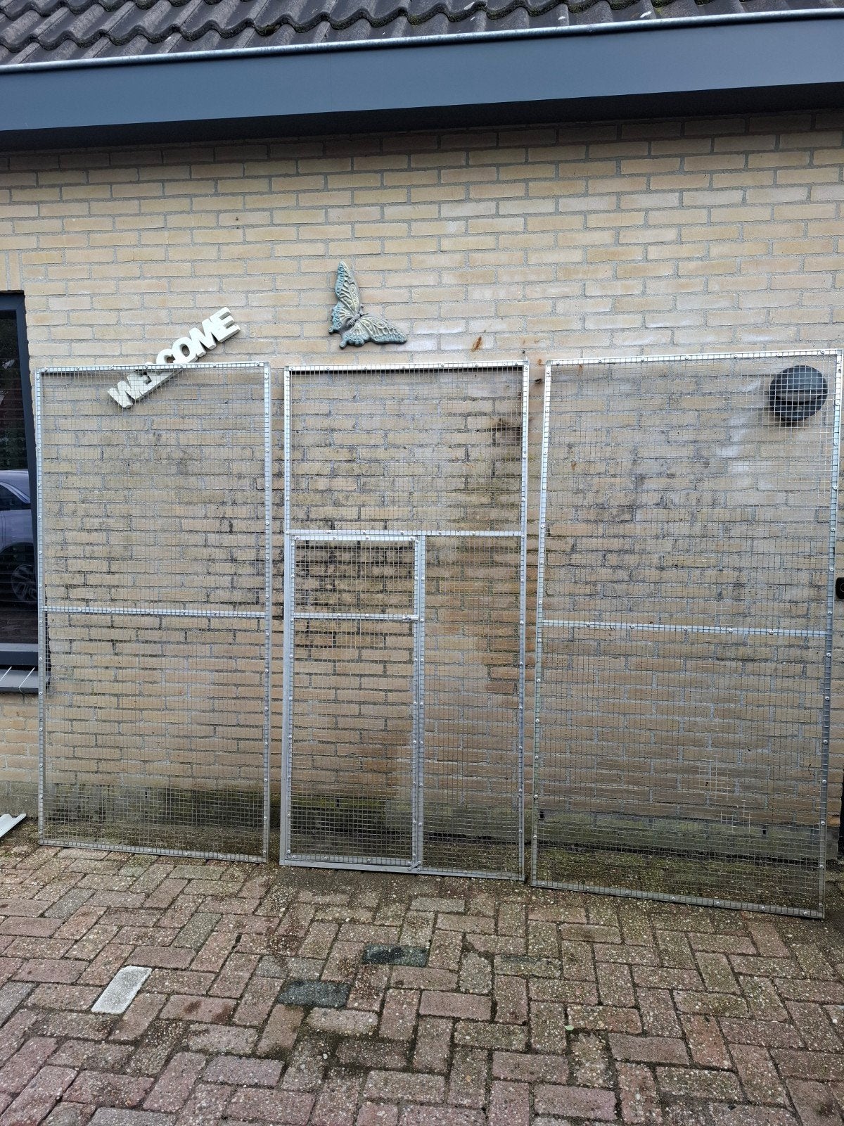 Enkele gebruikte aluminium voliere panelen, Ophalen, Gebruikt, Aluminium, Volière