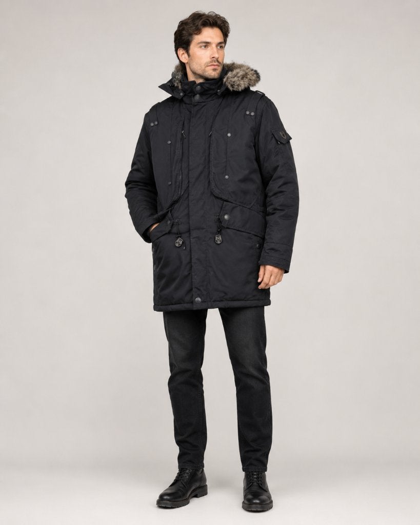 Wellensteyn Meteorite parka jas met capuchon, Maat 48/50 (M), Wellensteyn, Zwart, Nieuw