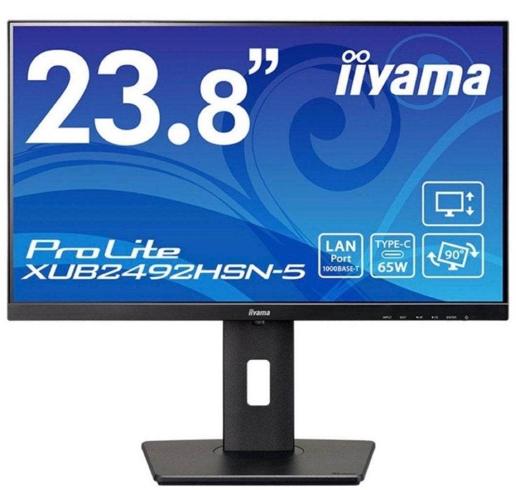 ZGAN IIYAMA XUB2492HSN 2x Display HDMI USB-C Incl kabels, Ingebouwde speakers, IPS, DisplayPort, 101 t/m 150 Hz