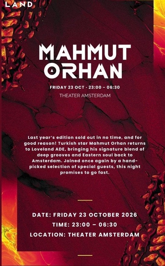 Mahmut Orhan x Loveland ADE 2026, Eén persoon