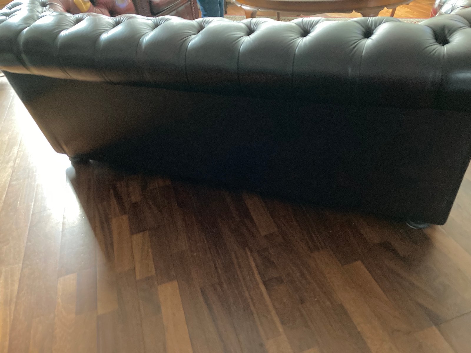 Te koop een echte originele chesterfield 3 zits bank., Ophalen, Gebruikt, 125 cm of meer, Chesterfield