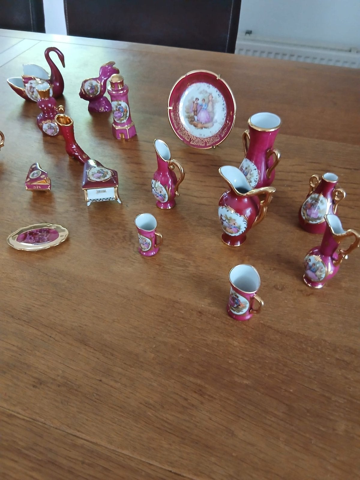 Miniatuur porseleinen decoratieset - 20 stuks