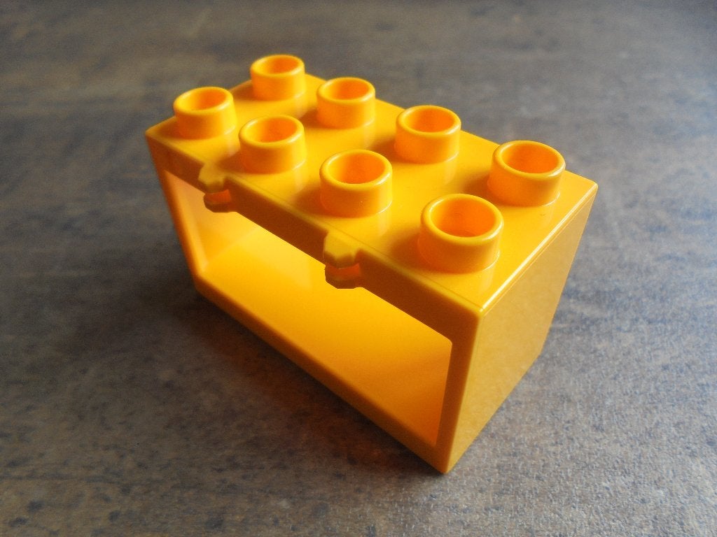 Lego Duplo Container Box 2x4x2 with Open Sides (zie foto's), Ophalen of Verzenden, Gebruikt, Losse stenen, Duplo