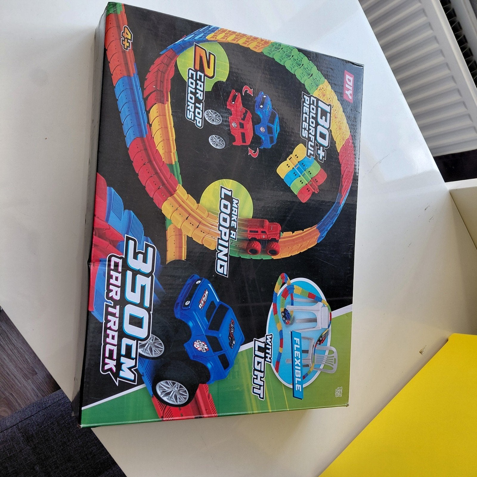 Gebruikte racebaan met flexibele rails en licht, Ophalen of Verzenden