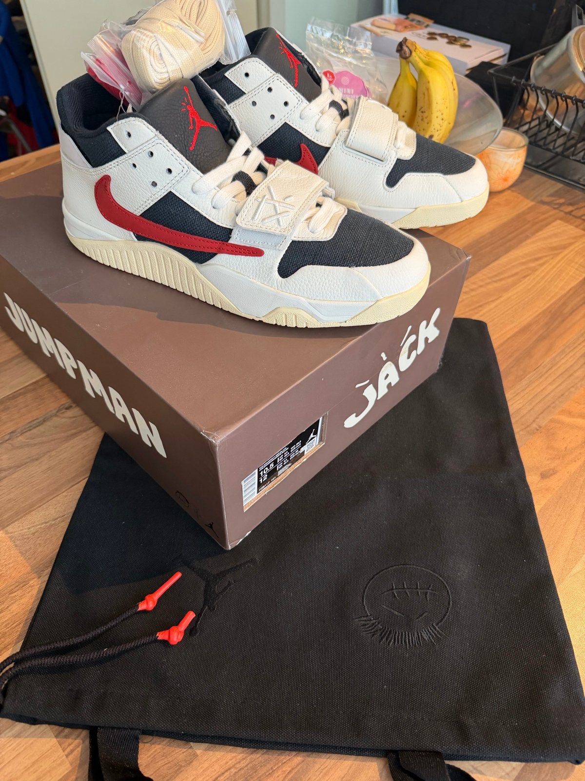 Jordan Jumpman Jack Travis Scott Sail sneakers, Ophalen of Verzenden, Nieuw, Wit, Sneakers of Gympen