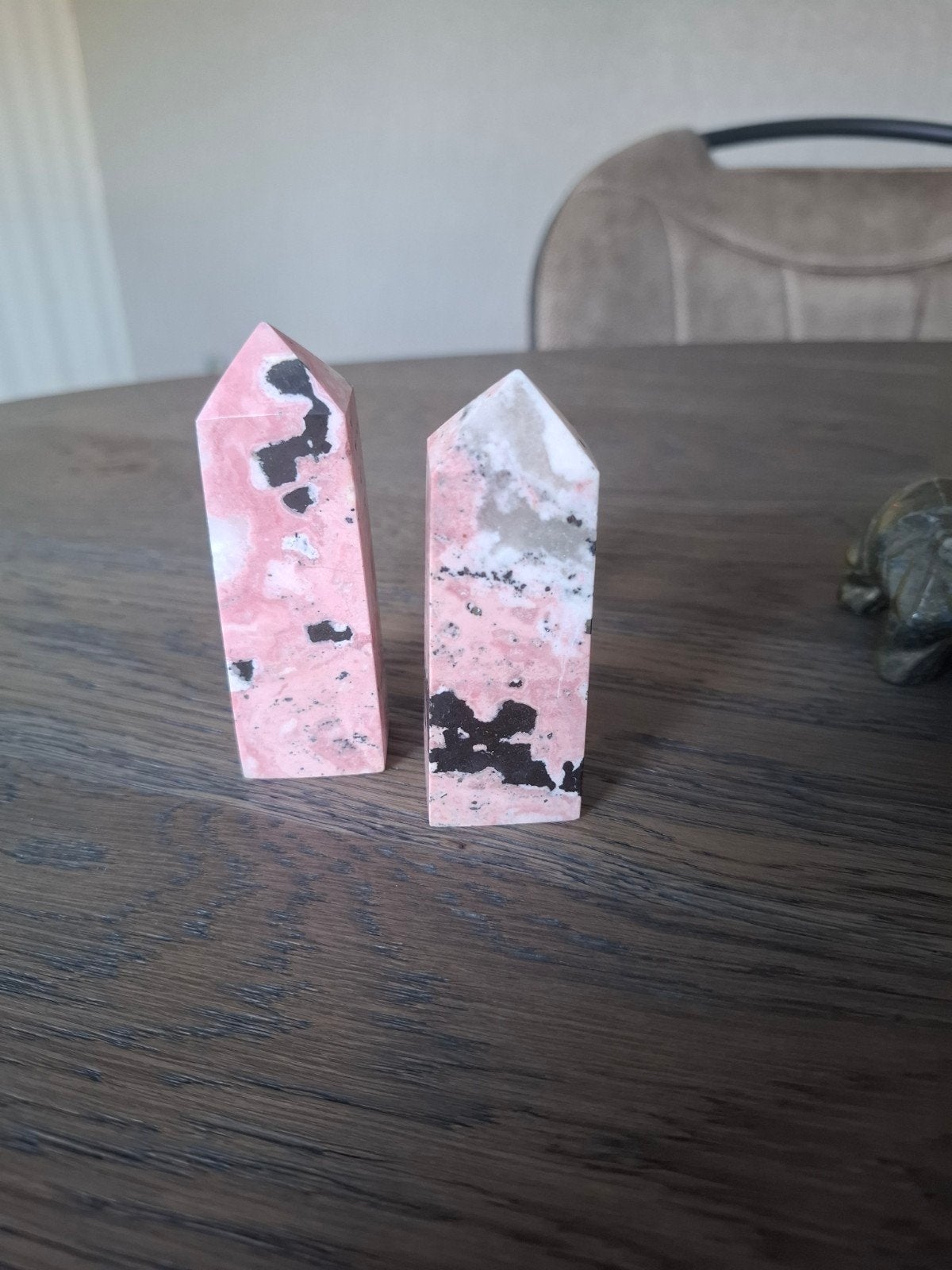rhodoniet torentjes, Verzamelen, Mineralen en Fossielen, Ophalen of Verzenden