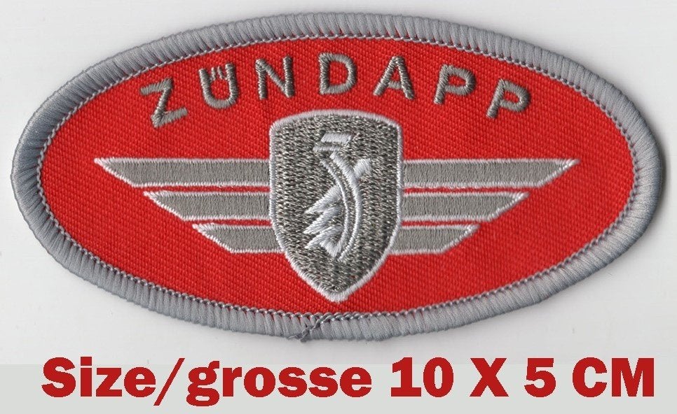 ZUNDAPP oval logo patch rood vor KS 50 100 125 517 CS GT GTS, Verzenden, Nieuw