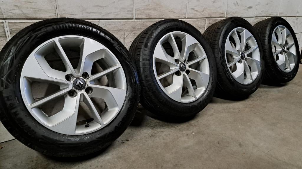 Lichtmetalen velgen Clio Sandero Lodgy Micra 195/55/16, Auto-onderdelen, Banden en Velgen, Gebruikt, 16 inch, Banden en Velgen