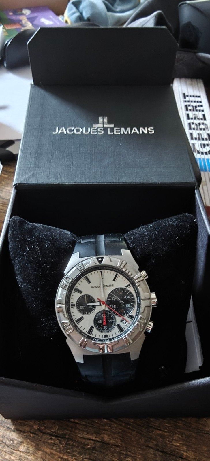 Jacques Lemans Acqua Chronograaf Herenhorloge, Overige merken, Gebruikt, Staal, Polshorloge