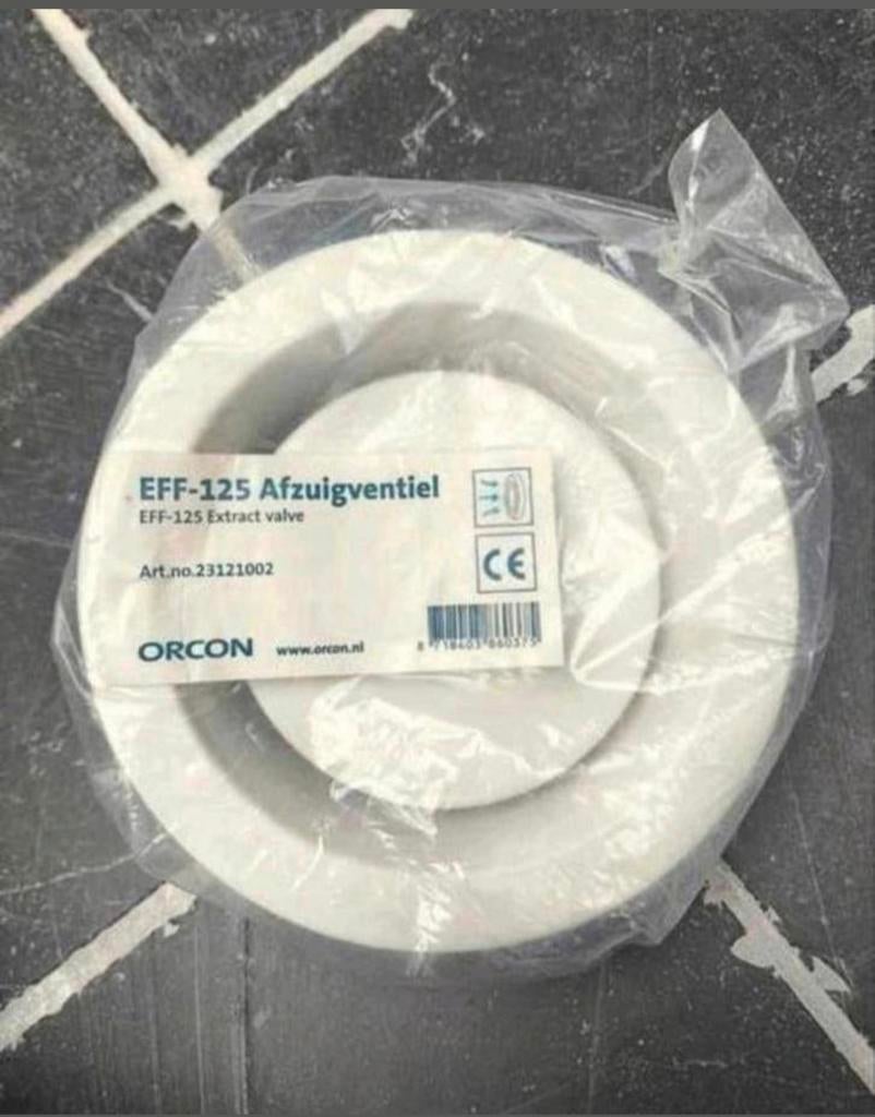 Afzuigventiel ORCON EFF-125 - Nieuw in verpakking, Ophalen of Verzenden, Nieuw, Afzuiger
