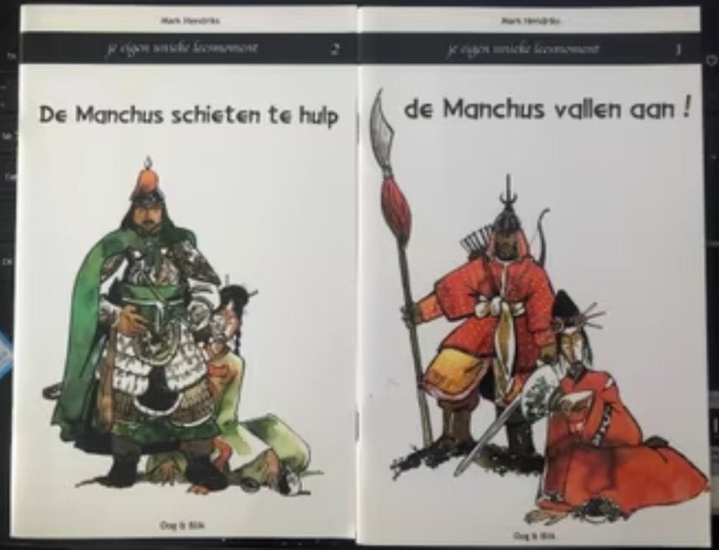 de manchus schieten te hulp vallen aan mark hendriks k4, Eén stripboek, Ophalen of Verzenden, Zo goed als nieuw