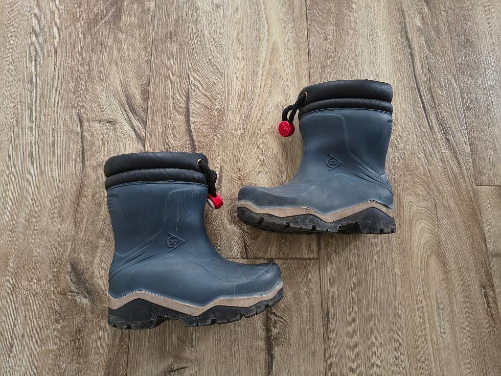 Mooie blauwe gevoerde regenlaarzen van Dunlop, maat 24., Gebruikt, Ophalen of Verzenden, Onb, Dunlop