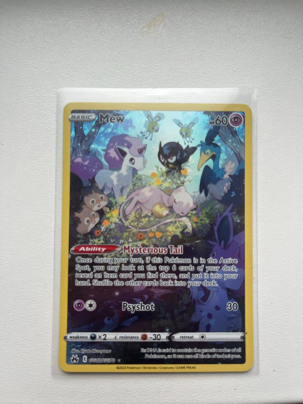 Mew Pokémon kaart (Zeldzaam) - SV051/SV070, Ophalen of Verzenden, Zo goed als nieuw, Losse kaart, Foil
