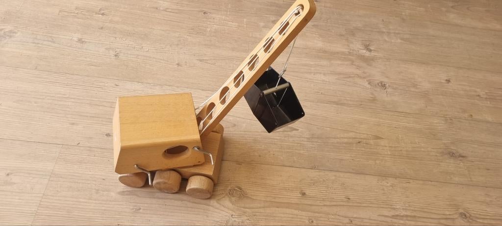 Kinderkram Houten Degelijk Speelgoed Hijskraan, Ophalen, Gebruikt, Overige typen