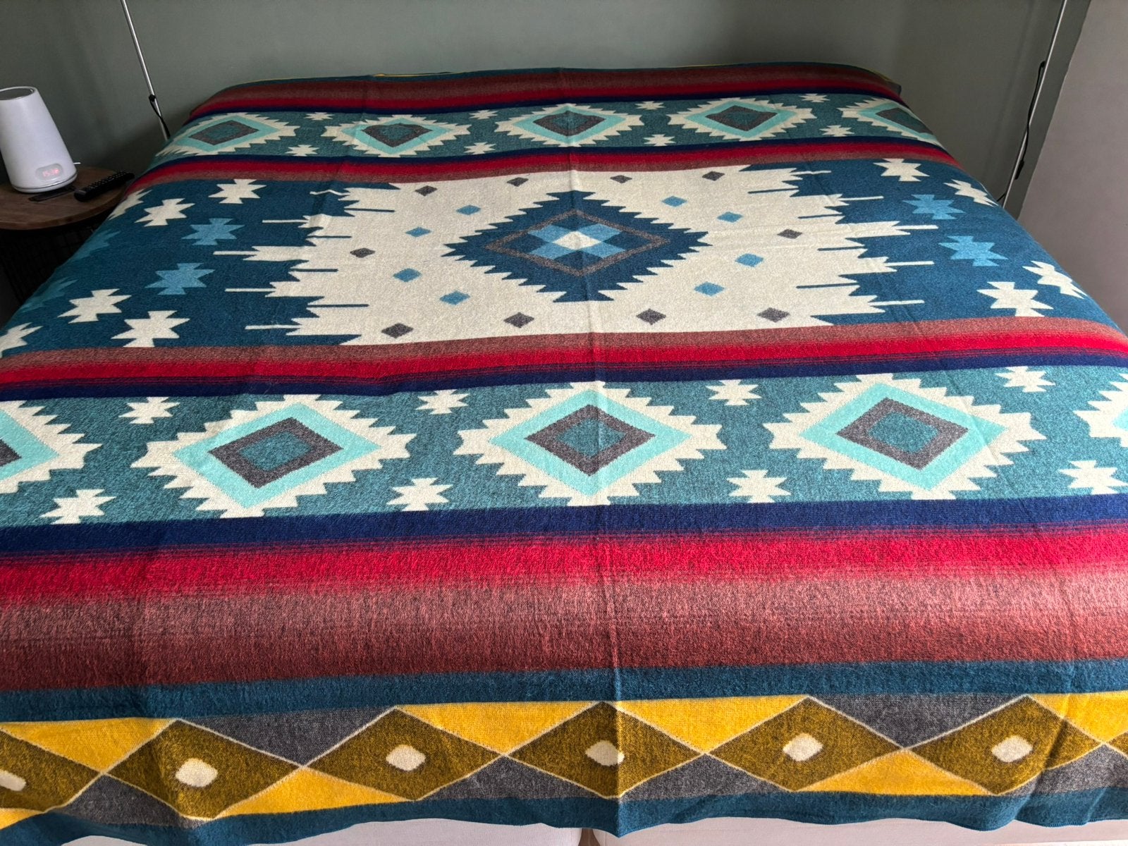 NIEUW! Alpaca wol kleed plaid sprei deken ruit boho ibiza, Ophalen of Verzenden, Nieuw