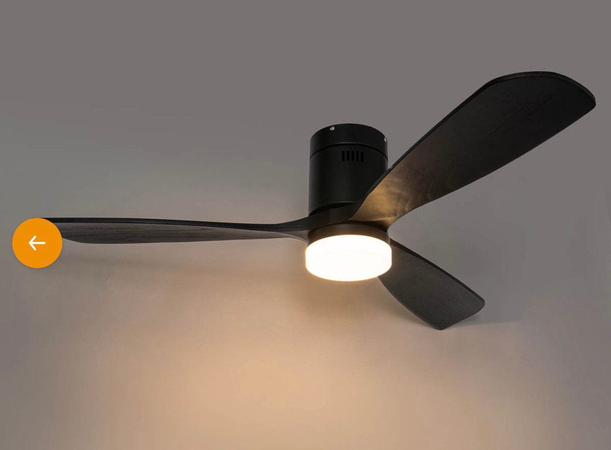 Plafondventilator, hout, met verlichting en afstandbediening, Witgoed en Apparatuur, Ventilatoren, Ophalen of Verzenden, Nieuw