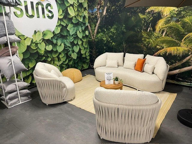 Suns Vivaro lounge sofa  Camel sand  DEMO MODEL, Tuin en Terras, Tuinsets en Loungesets, Ophalen, 5 zitplaatsen, Loungeset, Bank