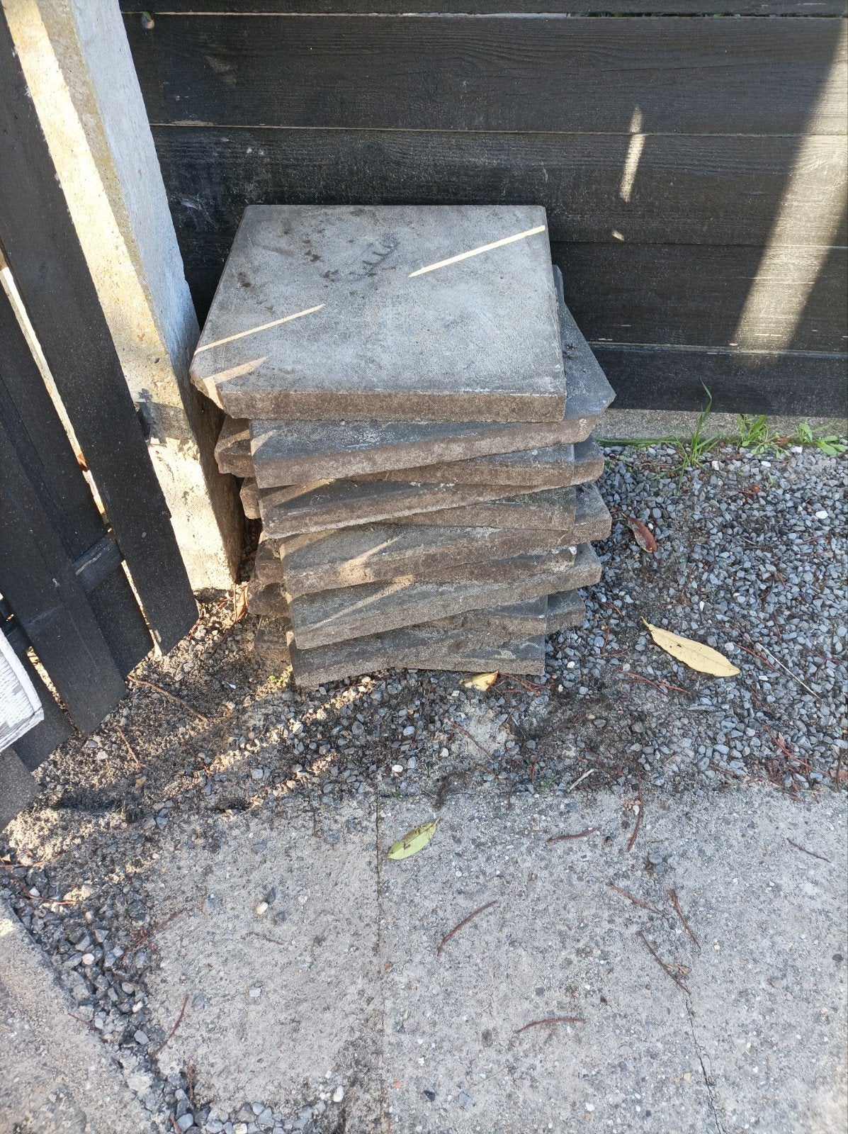 GRATIS. 12 x vierkante betontegels 50  50, Tuin en Terras, Ophalen, Gebruikt, Overige materialen