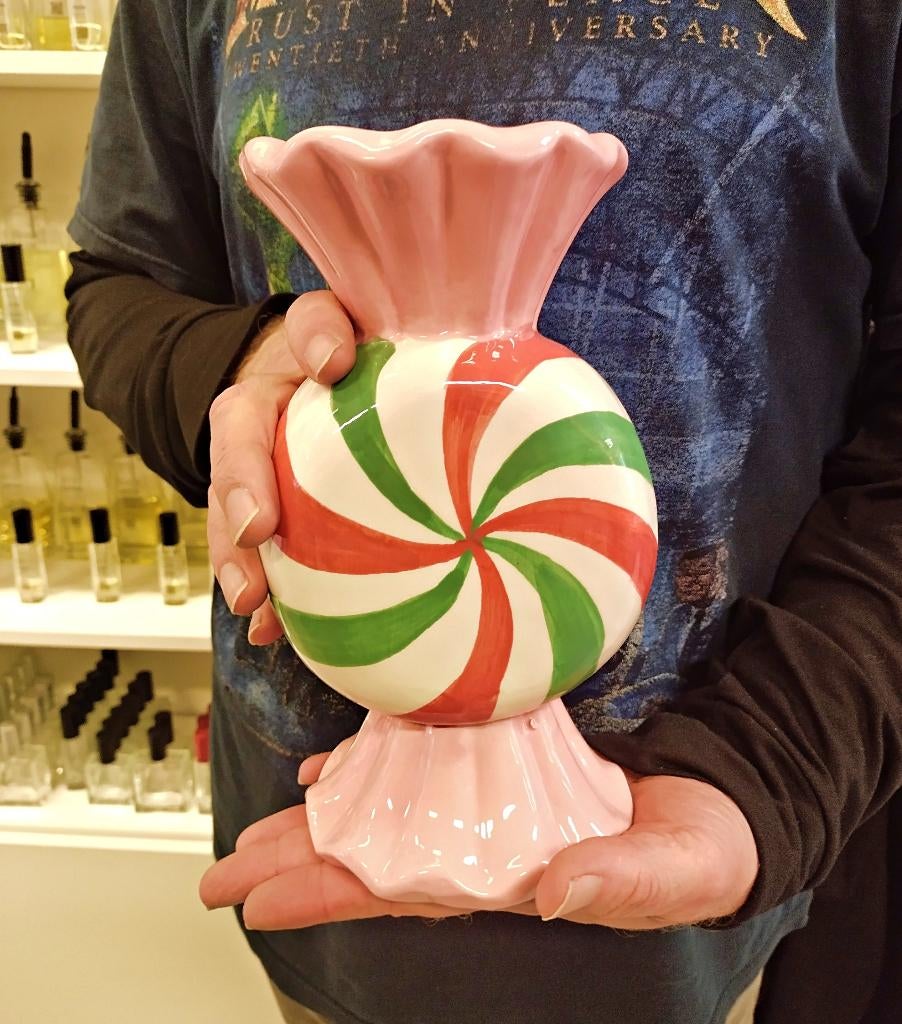 Aardewerk vaas candy - snoepje - snoep - bonbon, Kwastje-over-Kastje, Nieuw, Roze, Ophalen of Verzenden