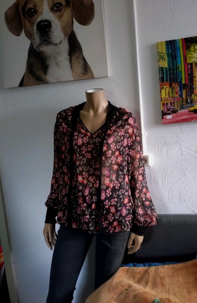 Mooie blouse van Summum Woman Amsterdam 40, Maat 38/40 (M), Summum Woman, Zwart, Ophalen of Verzenden