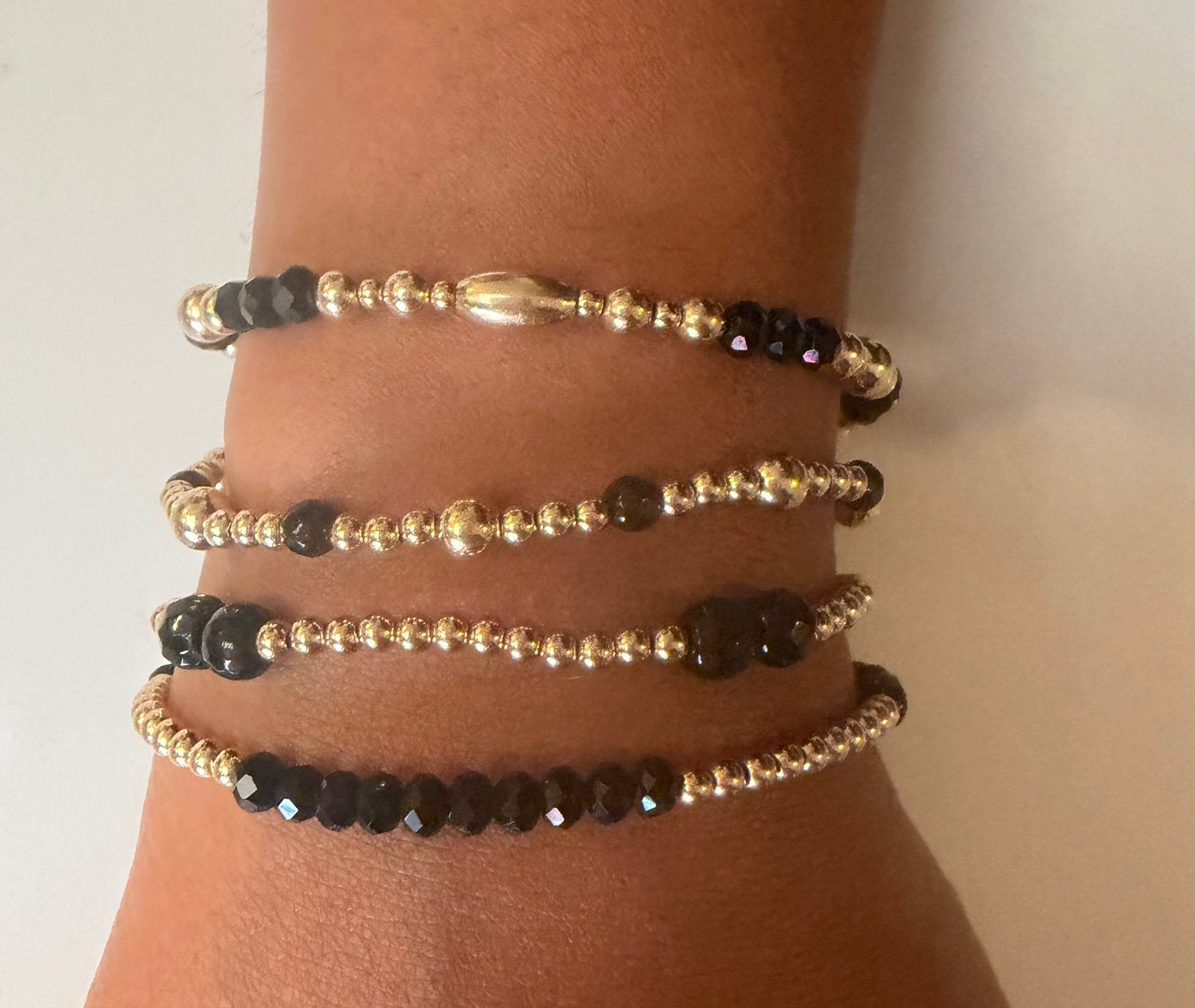 Pscallme Armbanden - Zwart en Goud, Sieraden, Tassen en Uiterlijk, Overige materialen, Zwart, Ophalen of Verzenden, Zo goed als nieuw