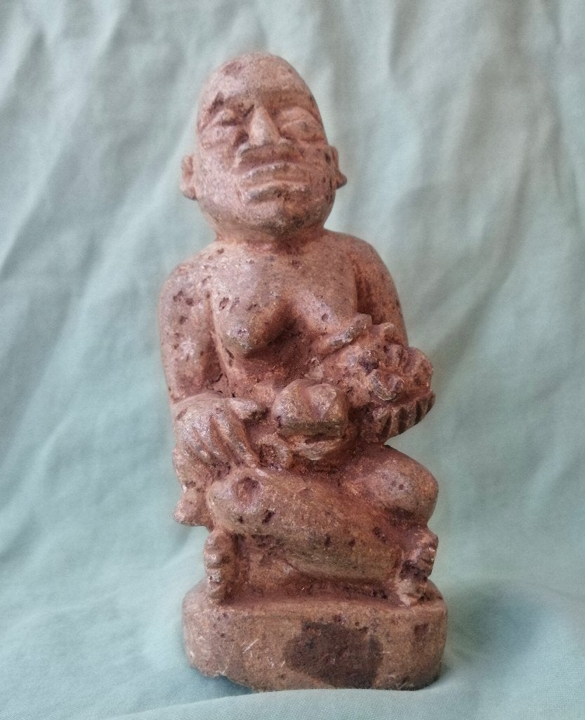 BAKONGO graf beeldje van soapstone [speksteen]., Antiek en Kunst, Ophalen of Verzenden