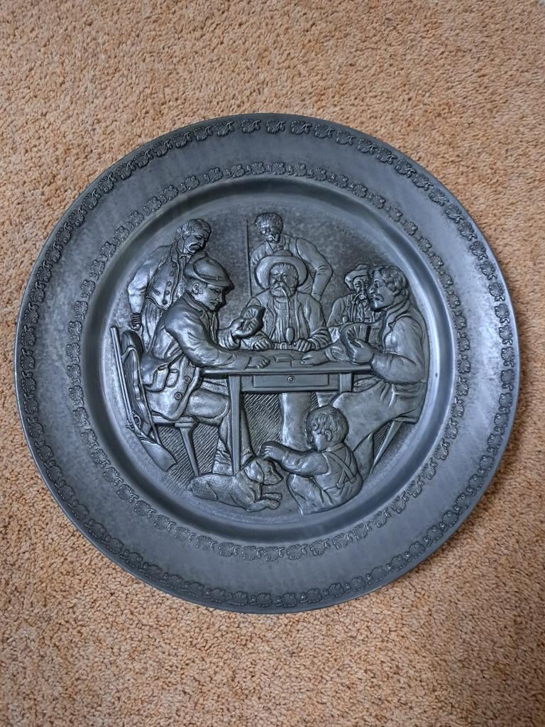 Tinnen wandbord, Ophalen of Verzenden