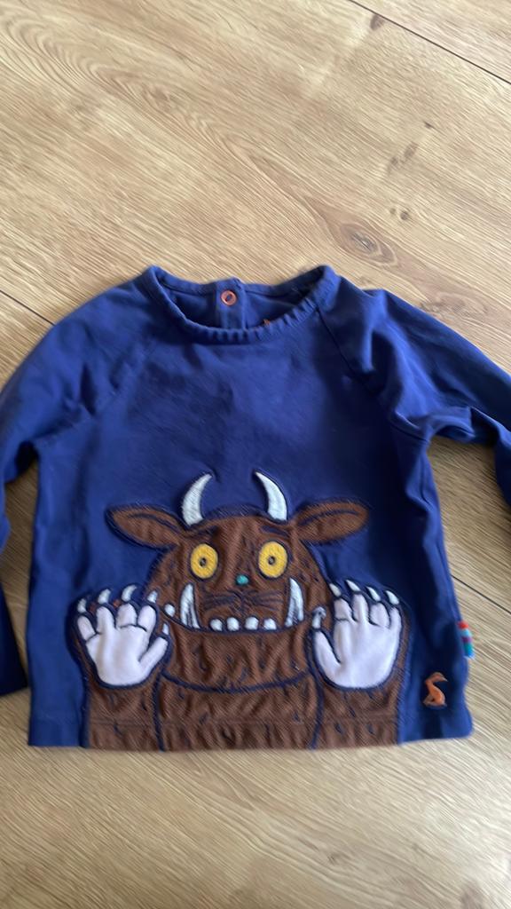 Gruffalo x Joules shirt maat 80 en 86, Ophalen of Verzenden, Zo goed als nieuw, Jongetje, Shirtje of Longsleeve