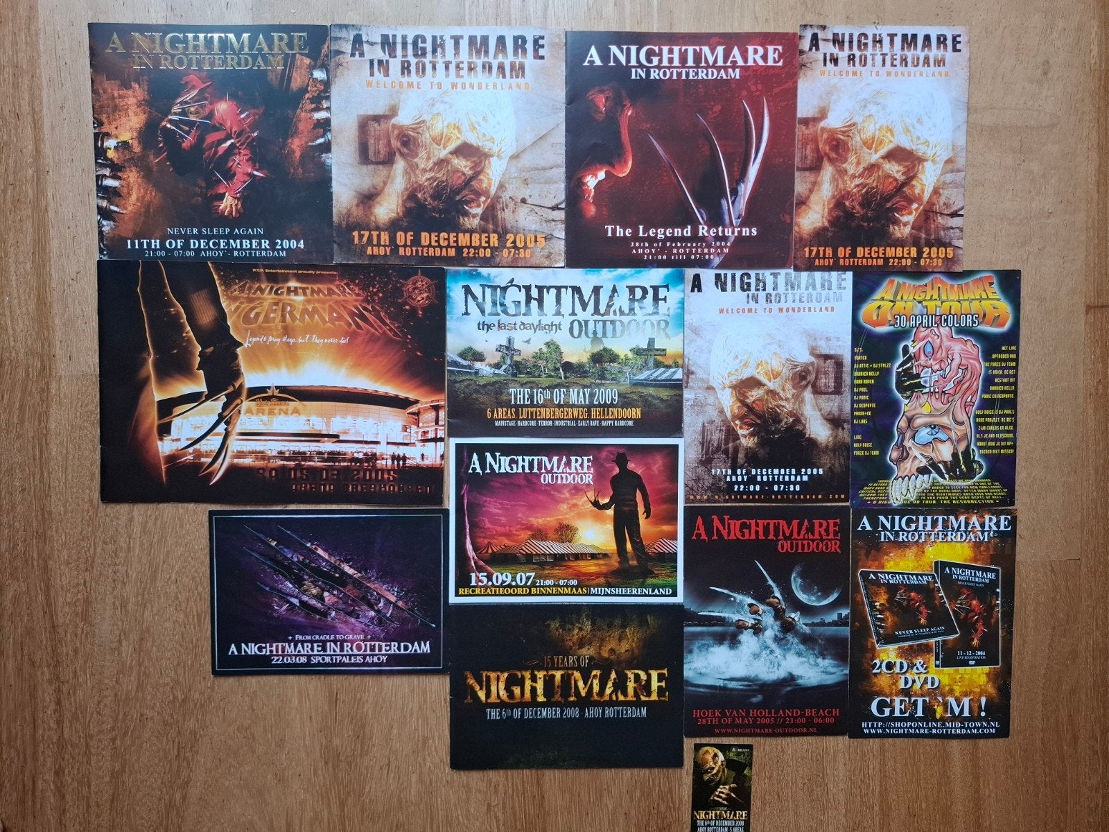 A Nightmare flyer pakket. Hardcore Gabber Thunderdome, Ophalen of Verzenden, Zo goed als nieuw, A4 of kleiner, Muziek