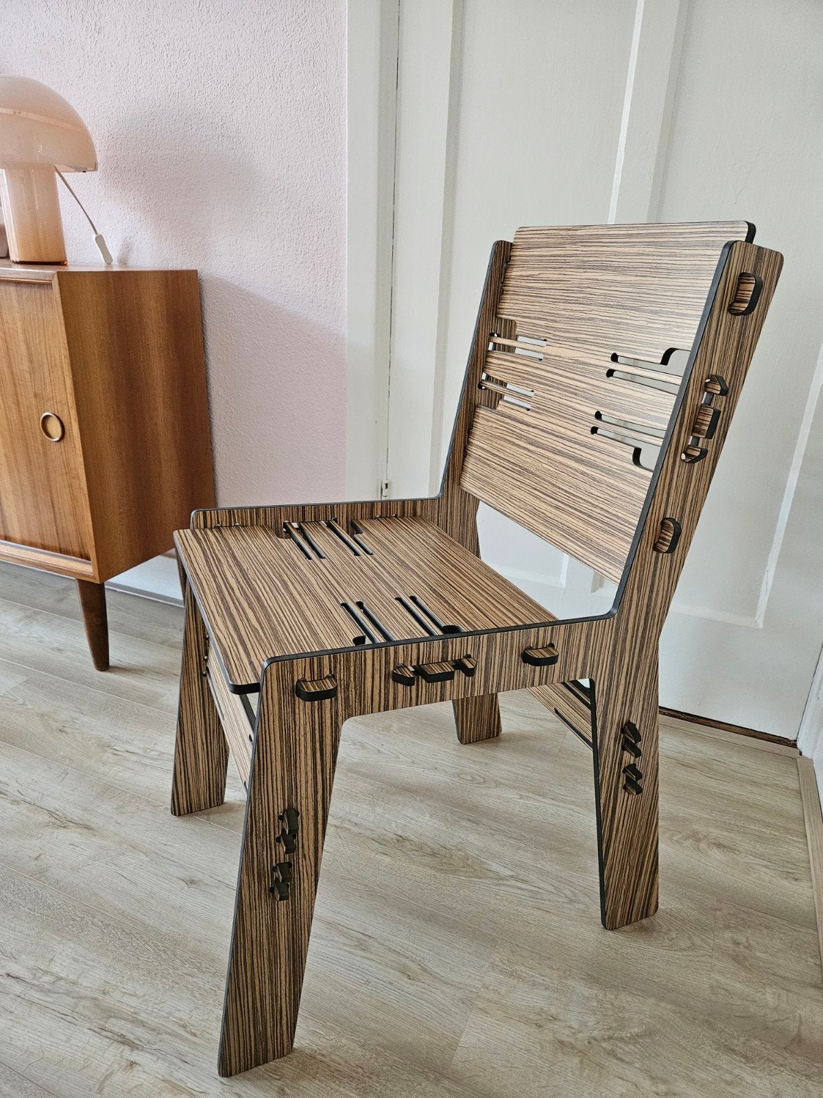 Dutch design Trespa clic diner stoel, Huis en Inrichting, Overige materialen, Gebruikt, Trespa clic, Dutch design mid century