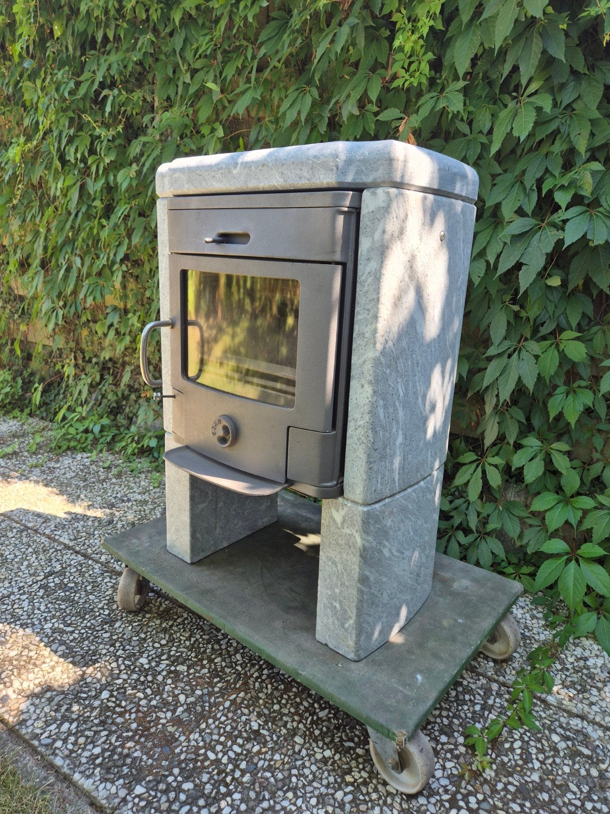 Scan Andersen 4 Speksteenkachel in Nieuwstaat, Huis en Inrichting, Kachels, Ophalen, Houtkachel, Zo goed als nieuw, Vrijstaand