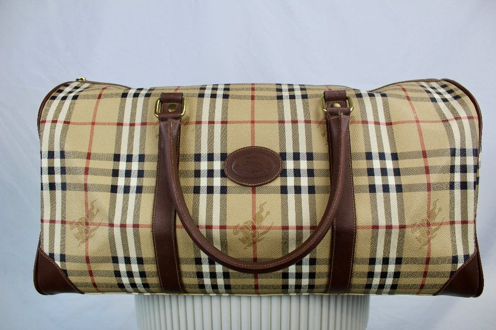 Burberry Boston Bag - 1224, 30 cm of meer, Gebruikt, Beige, Minder dan 35 cm